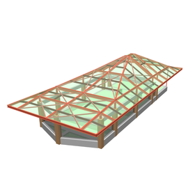 構造計算ソフト実例│S造＋RC造＋SRC造 1階建て納骨堂