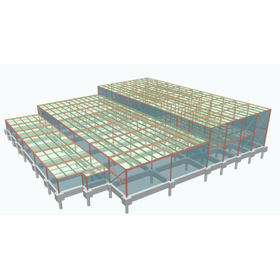 構造計算ソフト実例│S造 2階建てプラント建屋