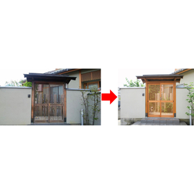 Sukiya Gate Construction Example: Sukiya Gate Cleaning (Washing)