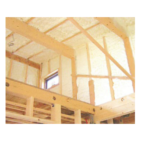 Spray-applied rigid polyurethane foam for building insulation "Aqua Foam"