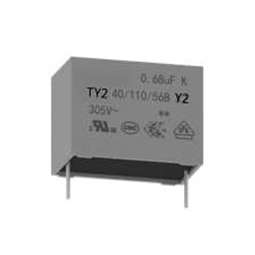 High-performance Y capacitors with excellent EMI suppression compliant with major overseas safety standards.