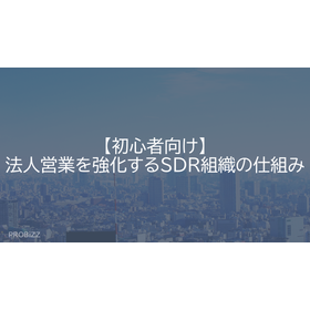 【初心者向け】法人営業を強化するSDR組織の仕組み