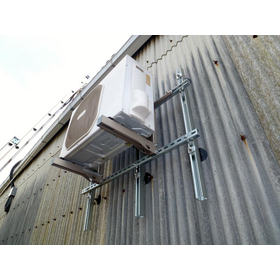 For installing an air conditioning outdoor unit on a wave board! 'Easy C-channel bracket - Scissor type'