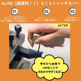 Bright at your fingertips with LED lighting! "Easy Wrench Cover"