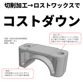 切削加工品からロストワックス製品へ【ロストワックス事例紹介】
