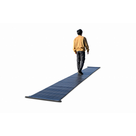 Rubber mold snow melting mat "Yūmatto" for freeze prevention and fire hazard measures.