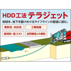 HDD method (induced horizontal drilling) achieves shortened construction time and labor savings!