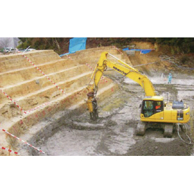 Ground improvement using slurry injection method.