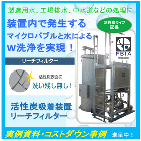 活性炭吸着装置『リーチフィルター』活性炭交換ライフ延長