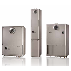 Flash series water heater and heating source unit for hot water supply.