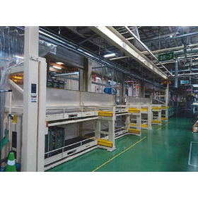 Reduce the driving force of the sliding shelf with air assist! Full slide mold shelf.