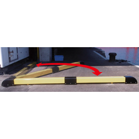 Port and fishing port vehicle stopper "Open/Close Column Stopper"
