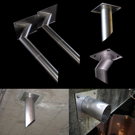 Proposal for integrated drainage pipes with top plates for bridge repair.