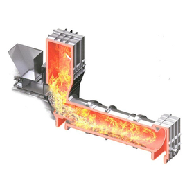 "Stable treatment of waste from low power generation to high power generation" Rotary kiln furnace