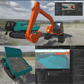 Reflecting the work environment digitally in real-time! Civil engineering work simulation.