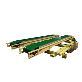 Could it be?! Achieving distance adjustment freely and easily! Two-row belt conveyor