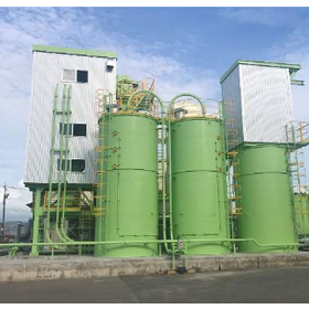 Recycling of waste materials: Gypsum-based solidifying agent manufacturing plant