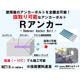現場で仮設用アンカーボルトをお使いの方必見！使用後に抜き取り可能