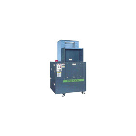 A styrene reduction machine suitable for processing bulky expanded polystyrene.