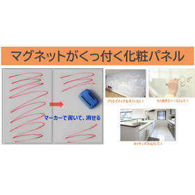 Easy to care for: Non-combustible decorative panel that magnets stick to.