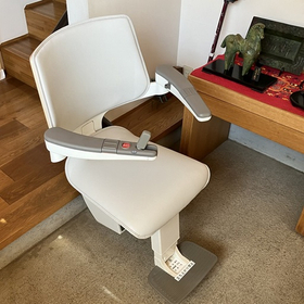I'm surprised by the proposal to lower the rails to the dirt floor! TKE's stair lift.