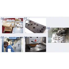Processing and production of press mold plates for gas appliances.