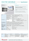 27-inch VR knob (brightness adjustment knob) marine monitor for ships Winsonic CH2705-WH30L0 product catalog