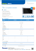 21.5" フロント防水（IP65） 拡張温度 タッチ付き液晶ディスプレイ KINGDY SM215RW03/04 製品カタログ