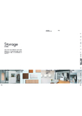 Embedded storage, wall storage, popular entrance storage, display storage, system storage, and enhanced proposal power with storage parts - "High Design Storage Catalog."