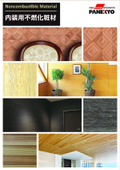 Non-combustible decorative materials for interior use