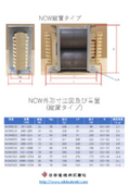 ・NCWトランス(コイルボビン式巻鉄心変圧器)寸法表(縦置き)　 ［宮城県のトランスメーカ日幸電機 株式会社］