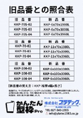 かんたん型枠Pro 旧品番との照合表