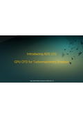 Introducing ADS LEOGPU CFD for Turbomachinery Analysis