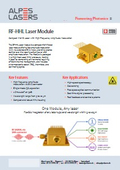 【English Version】Product Catalog for the High-Speed Amplitude Modulation Mid-Infrared Module "RF-HHL" by Alpes Lasers.