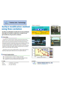 Tohoku University Technology: Surface modification method using flow cavitation: T04-206_T05-248