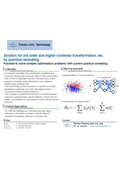 Tohoku Univ. Technology : Solution for 3rd order and higher nonlinear transformation, etc. by quantum annealing : T19-377_T22-237