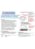 Tohoku Univ. Technology : A New codominant CAPS marker for sex genotype identification in asparagus : T20-754
