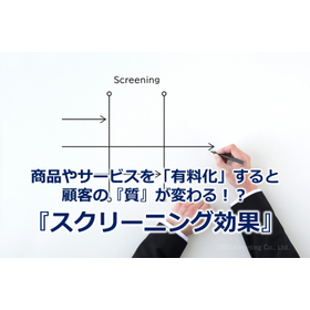 400_商品やサービスを「有料化」すると顧客の『質』が変わる!?『スクリーニング効果』