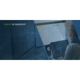 a woman engineer using Arena with Arena ai assistant logo 