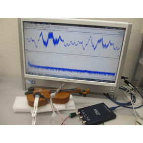 Ultrasound experiment using a toy violin