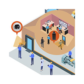 作業場の出入口で体温をスクリーニング検査