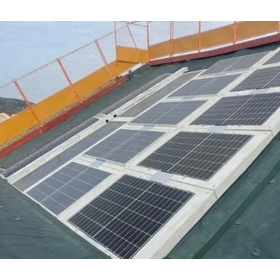 設置した太陽光発電ブロック（出所：パシフィックコンサルタンツ）
