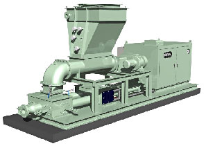 脱水ケーキ圧送設備『脱水ケーキ圧送ポンプ』