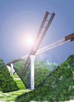 ジャッキアップ回転架設工法