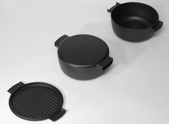 【ovject】鋳物ほうろう両手鍋 深型