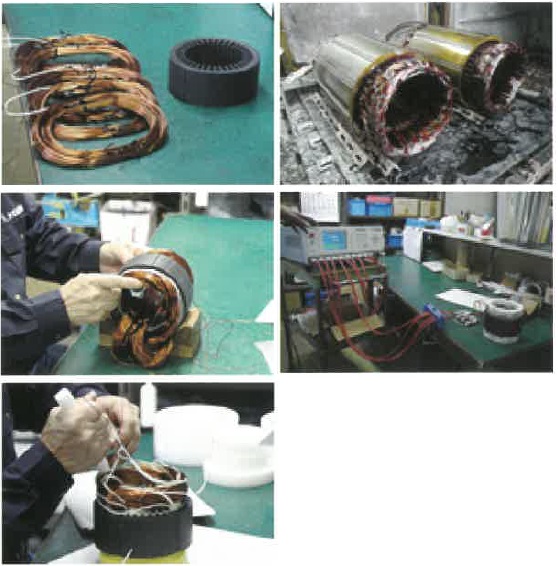 モーター巻線の製作工程