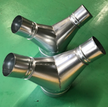 【部品加工事例】エアコンダクト二又管作製