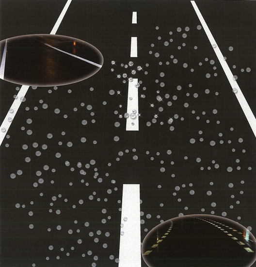 全天候型溶融式路面標示材「全天候型ミストライン」