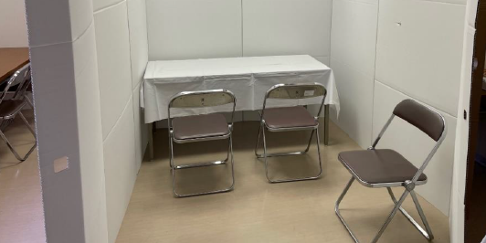 【漆喰PEPダンボール】感染症対策パーテーション