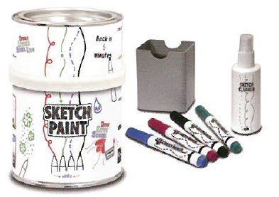 塗るだけで壁がホワイトボードに！『SKETCH PAINT』 マグペイント